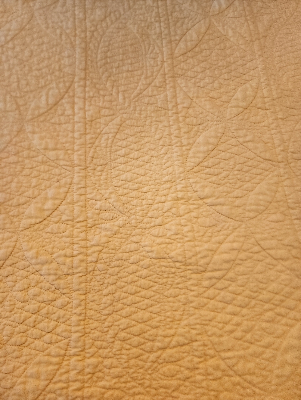 Pottery Barn Hanna Quilt Buttercup Size Full/queen Cotton Linen Medallion Print